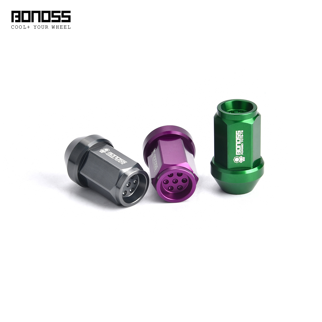 Short Honeycomb Aluminum Wheel Lug Nuts - M12x1.25
